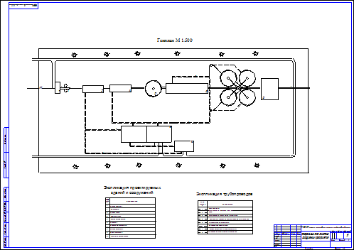 План очистных сооружений чертеж