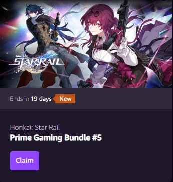 How to Claim Honkai: Star Rail Prime Gaming Bundle #4 (Expires 10th August)