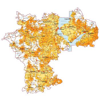 карта Ульяновской области