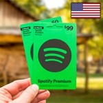 *Подарочная карта Spotify Премиум*10~60$ долларов США