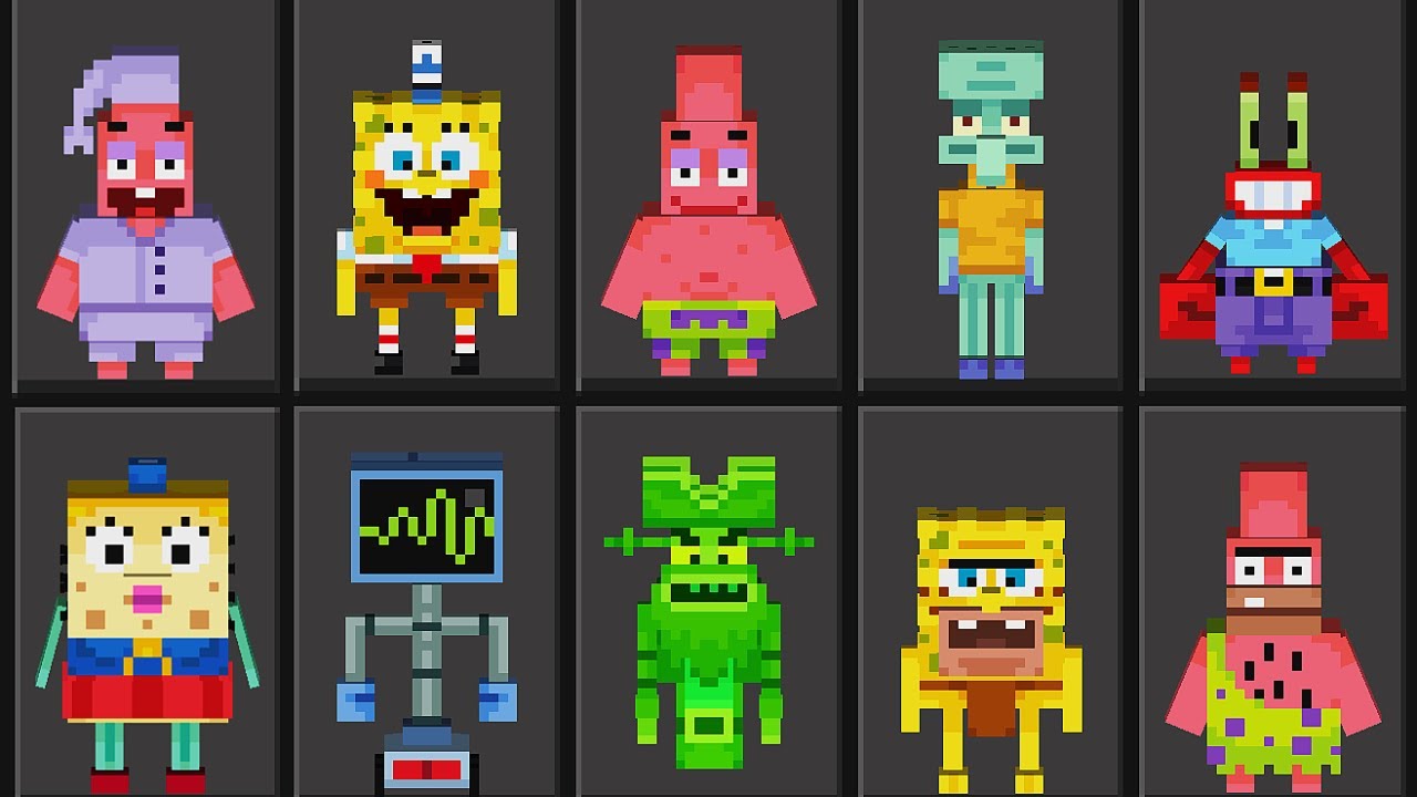 Spongebob dlc. Spongebob DLC Minecraft. Губка Боб квадратные штаны майнкрафт. Minecraft x Spongebob DLC. Скин Патрика.