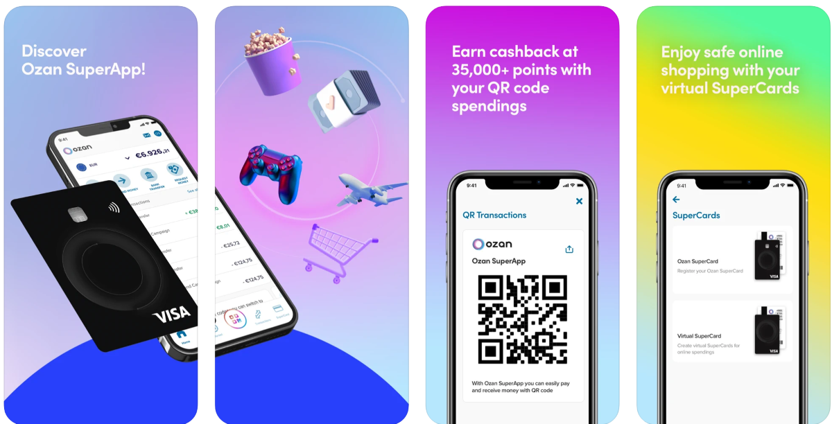 Ozan SUPERAPP карта. Акции в приложении. Ozan виртуальная карта Турции. Как в виртуальной карте держатель.