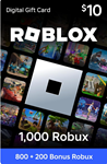 Роблокс Roblox 1000 робуксов(любой регион)* % комиссия