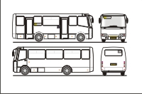 Векторный шаблон автобуса БОГДАН А-092