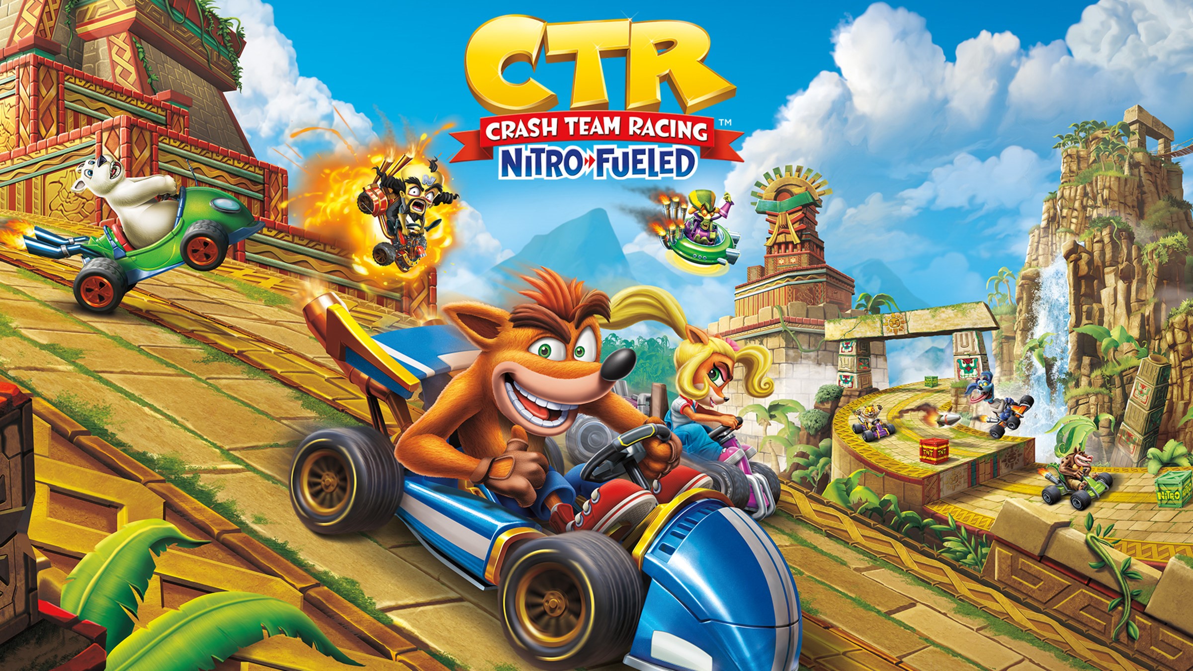 Игру краш икс. Crash Team Racing Nitro. Crash Team Racing Nitro-fueled 2019. Краш бандикут гонки. CTR crash Team Racing ps4.