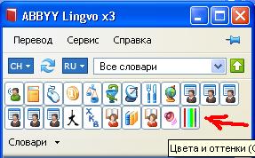 Кит-рус словарь назв. цветов и оттенков для Lingvo