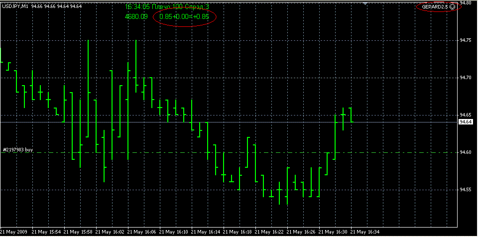 Советник GEPARD2.5 для MetaTrader 4 доработан 03.2009