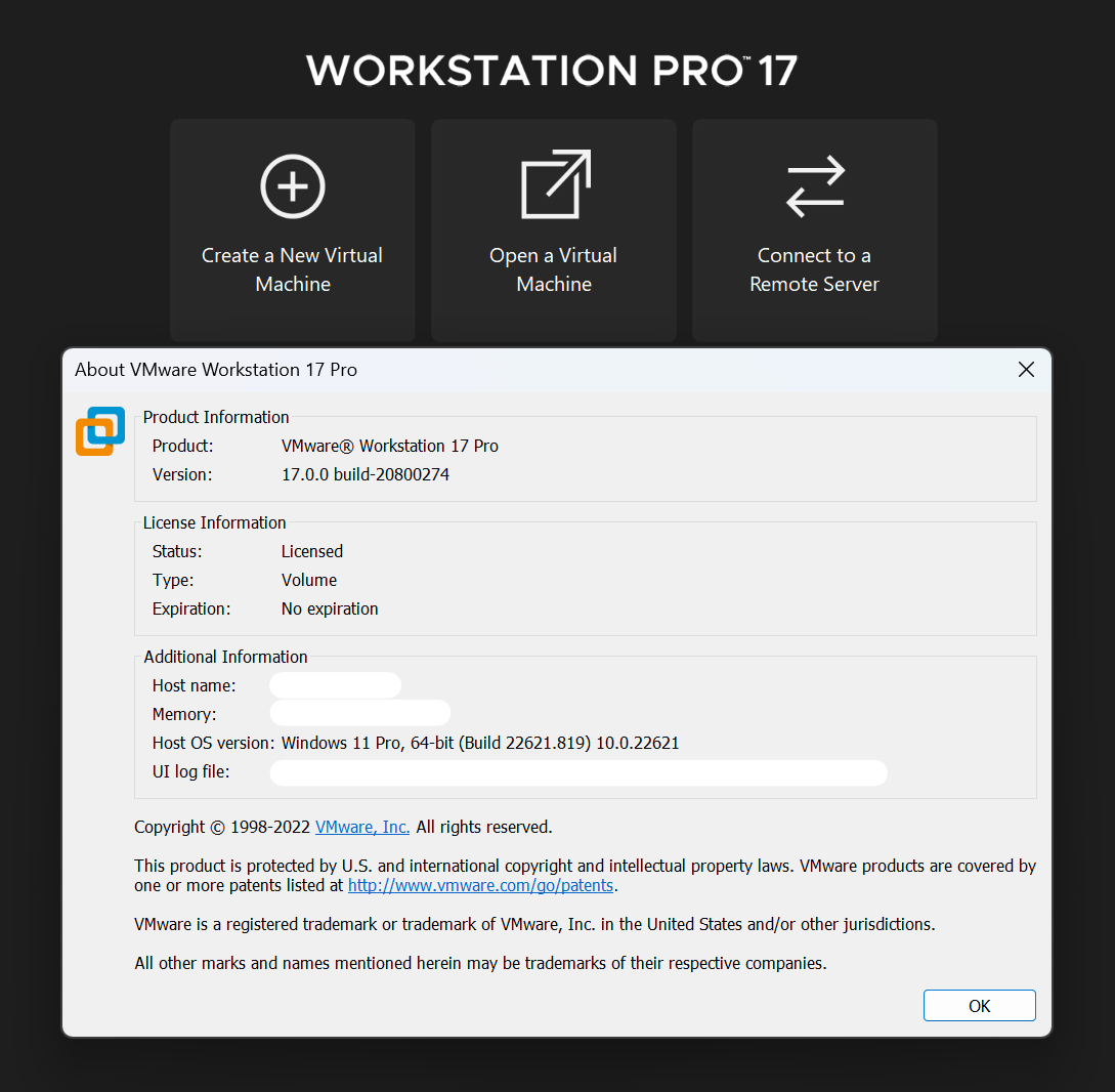 Vmware workstation 17 pro ключ