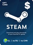 STEAM GIFT CARD 5-100$ USD США/ТУРЦИЯ/АРГЕНТИНА КЛЮЧ*