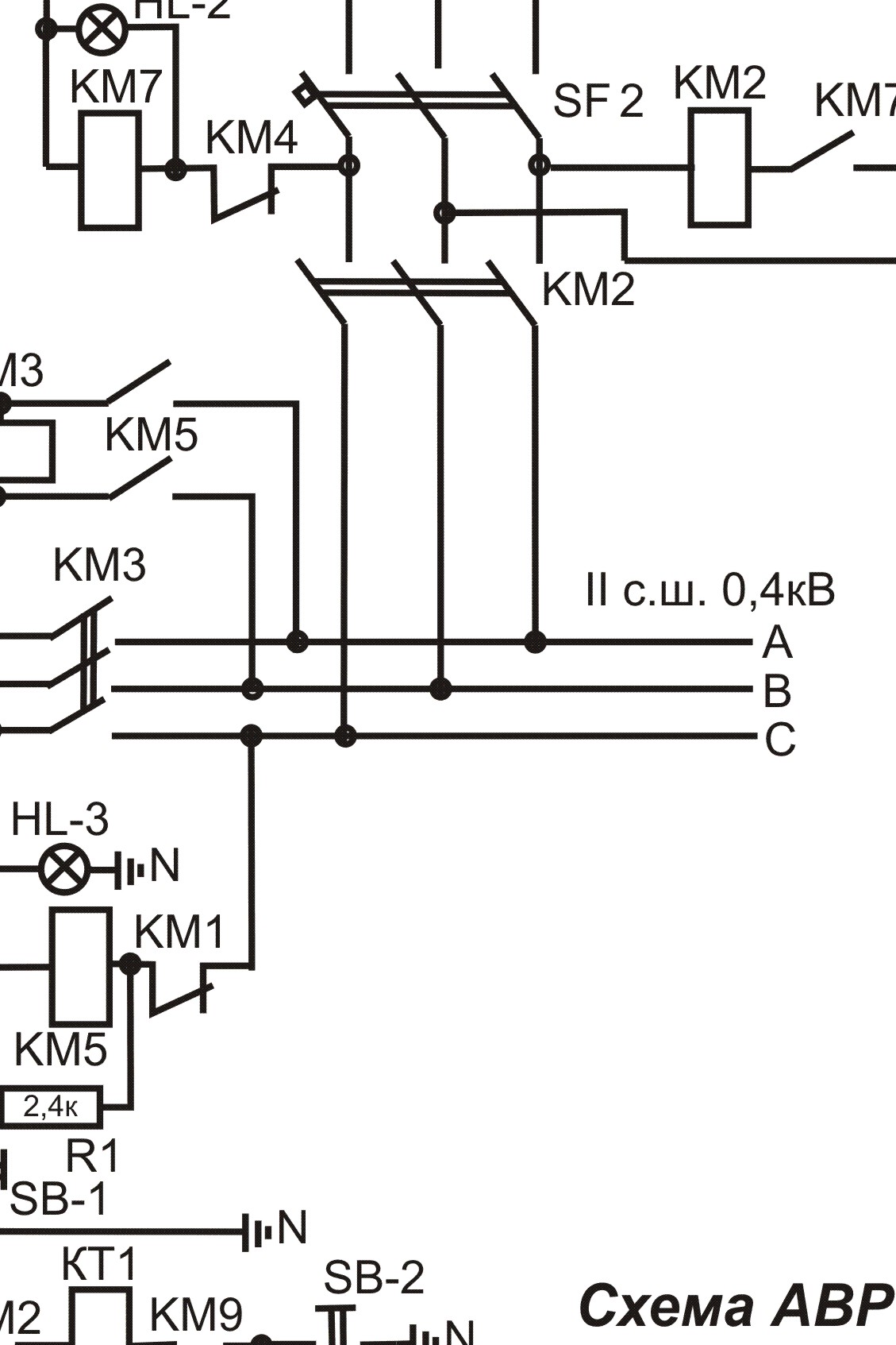 Схема шкафа авр с реле контроля фаз