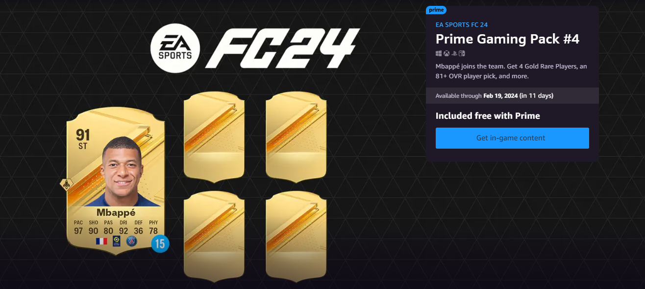 Prime gaming pack