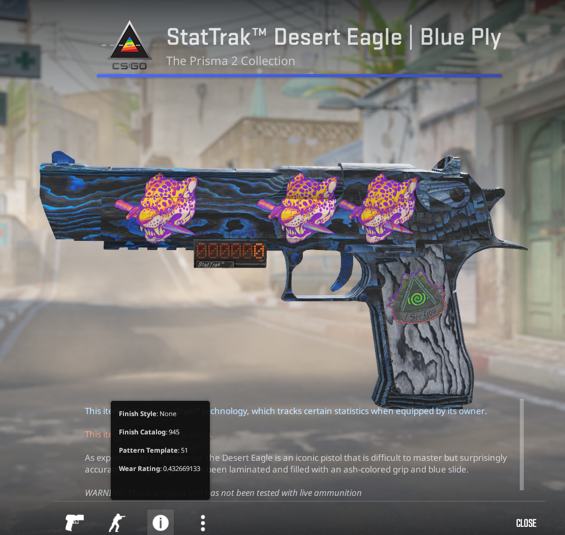 Desert eagle blue ply