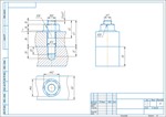 Чертеж шпилечное соединение М20. Компас.
