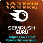 Аккаунт Semrush Guru & Pro 1-3-6 месяца |SEO-инструмент