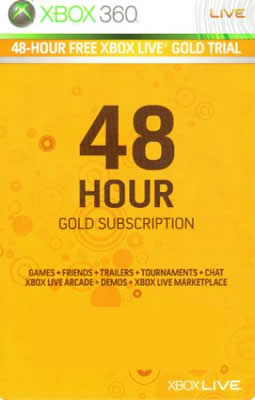 Xbox 360 Live Gold 48 Hour