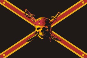 Пиратский флаг (веселый Роджер) в векторе