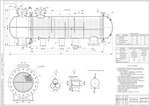 Чертеж "Теплообменник кожухотрубчатый двухходовой"