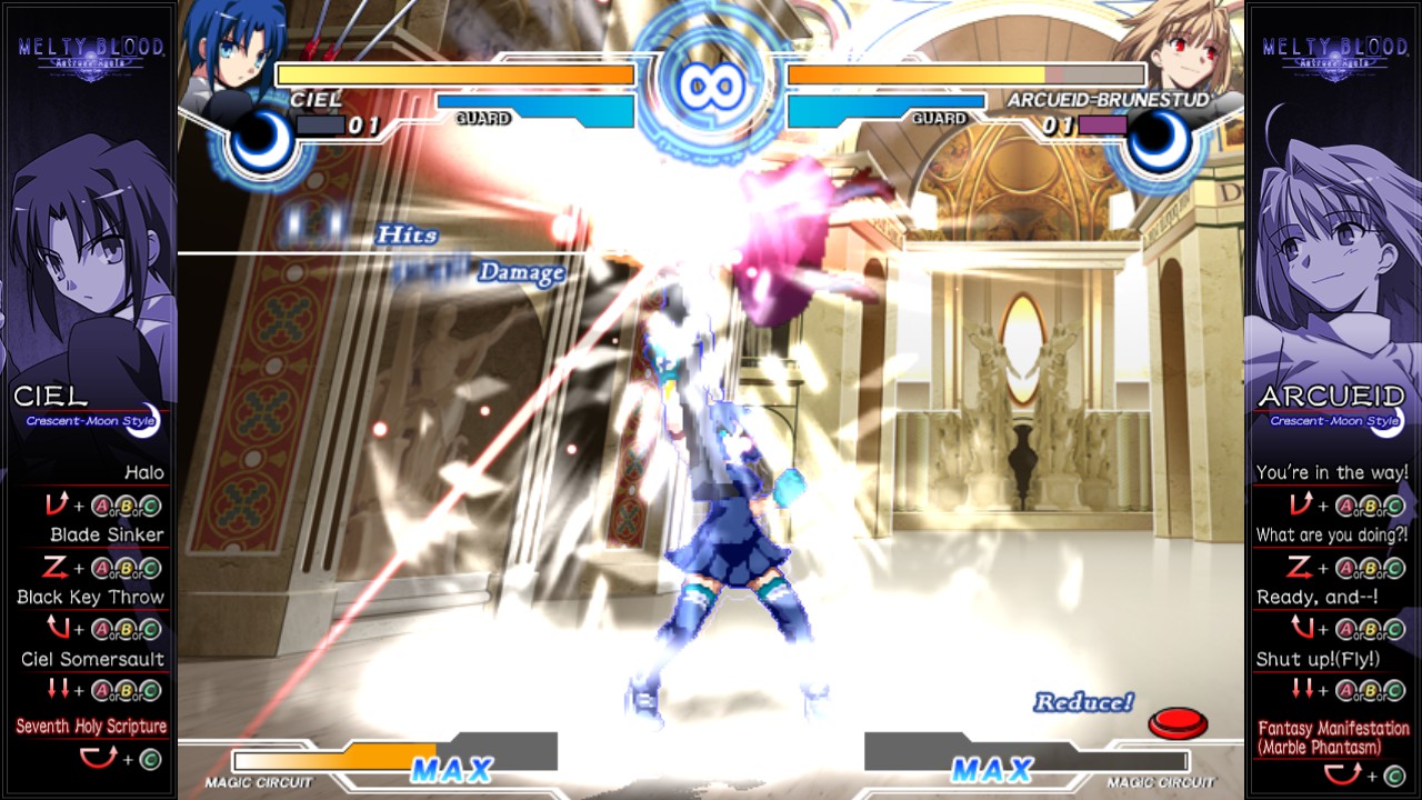 Melty blood actress again. Melty Blood игра. Melty Blood скрины. Melty Blood файтинг. Melty Blood Скриншот.