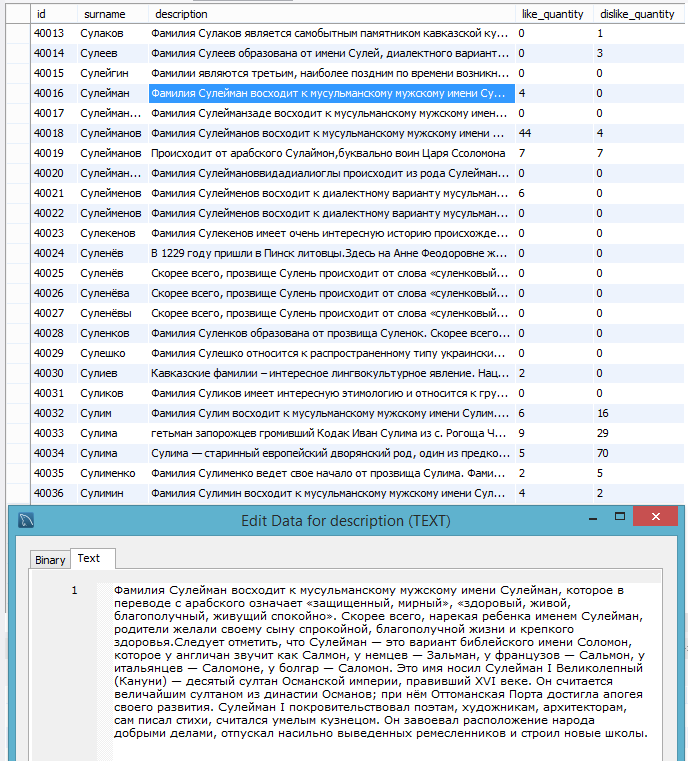 Дамп базы данных. MYSQL ma'lumotlar bazalari relyatsiondir..