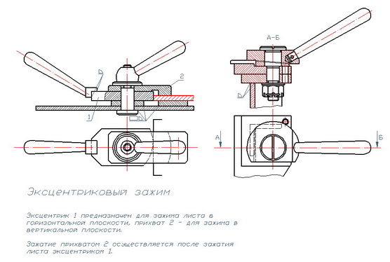 Тиски эксцентриковые чертеж
