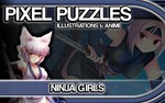 Pixel Puzzles Illustrations Anime Jigsaw Ninja Girls