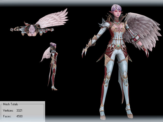 3D модель Lineage 2 Kamael -  woman - Dynasty Armor