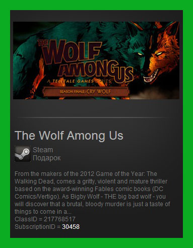 The Wolf Among Us (Steam Gift/ Region Free / RoW)