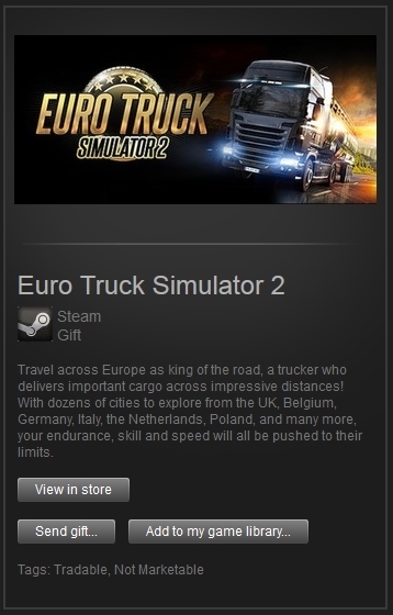 Euro Truck Simulator 2 (Free Region  Steam Gift)