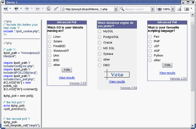 Advanced Poll v2.0.2  Профессиональный скрипт, один из самых лучших скриптов для голосования на PHP