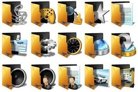 Иконки Yellow Folders 2008 + БОНУС