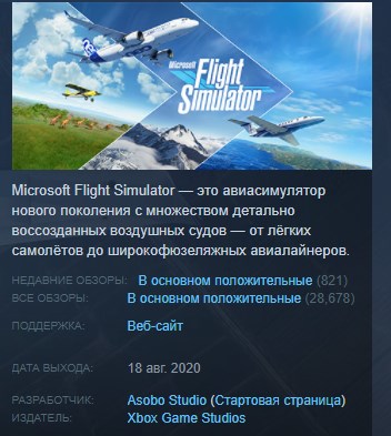 xbox or steam flight simulator