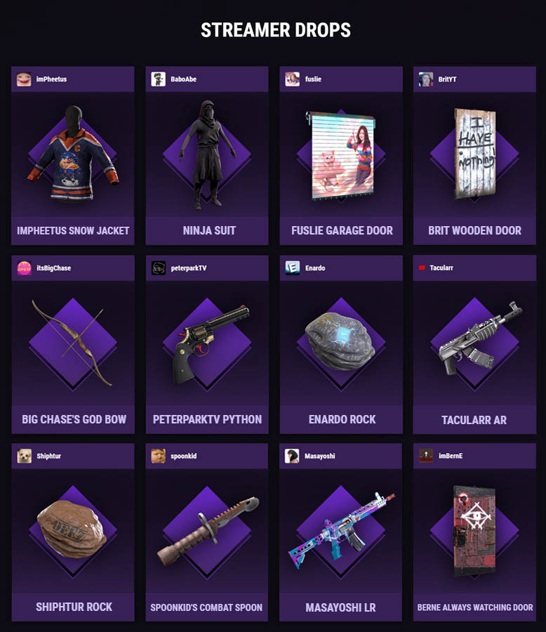 Buy Rust Skins Twitch Drops Round 8 9 12 Items And Download