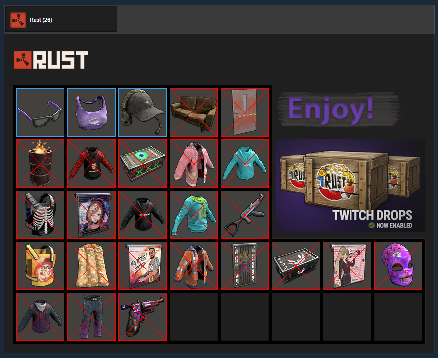 Buy Rust Skins 1 Twitch Drops Round 1 3 Items And Download