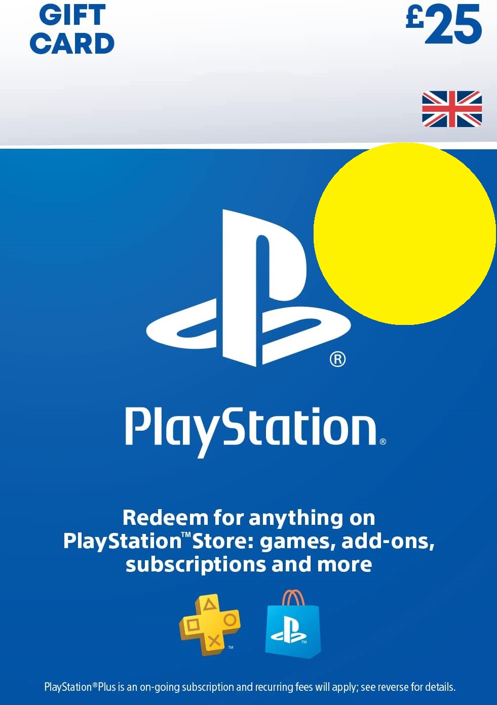 £25 UK PlayStation PSN Card GBP Wallet Top Up | Pounds PSN Store | PS4 PS5