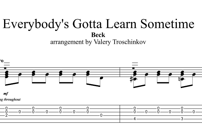 Everybody s got to learn sometime. Everybody's gotta learn sometime. Everybody Ноты. Beck - Everybody's gotta learn sometime. Beck Ноты.