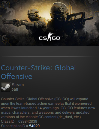 Counter-Strike:Global Offensive Steam Gift /Region Free