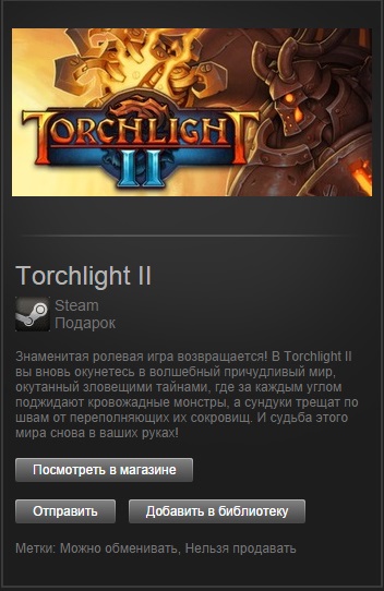 Torchlight II (Steam Gift/Region Free)