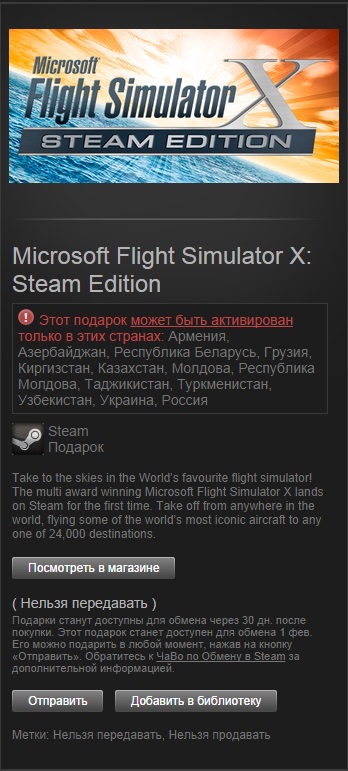 Microsoft Flight Simulator X: Steam Edition gift/ru/cis