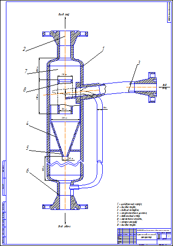 Сепаратор циклонный чертеж