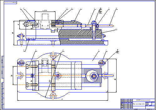 Сборочный чертеж тисков