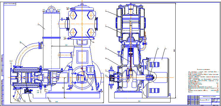 Поршневой компрессор сборочный чертеж