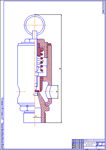 Предохранительный клапан на чертеже