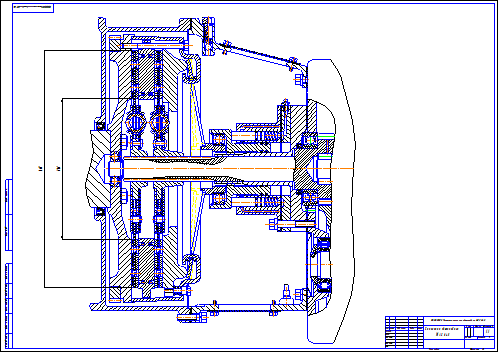 Сборочный чертеж сцепления камаз