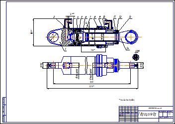 Гидроцилиндр телескопический чертеж