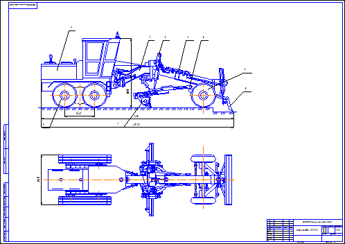 Автогрейдер дз 98 чертеж