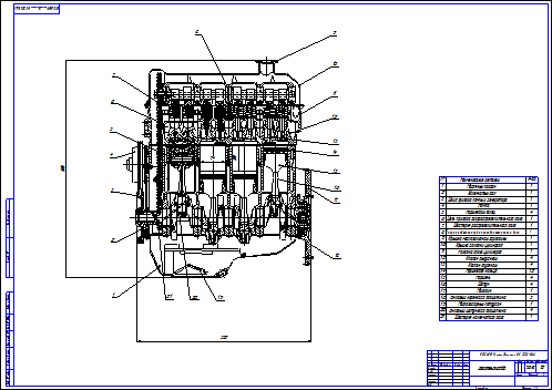 Двигатель ваз чертеж