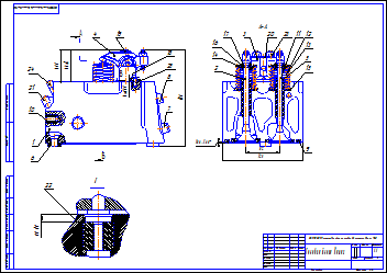 Головка блока цилиндра чертеж