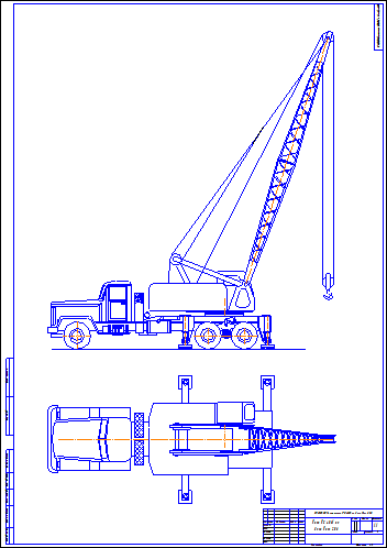 Автокран чертеж компас