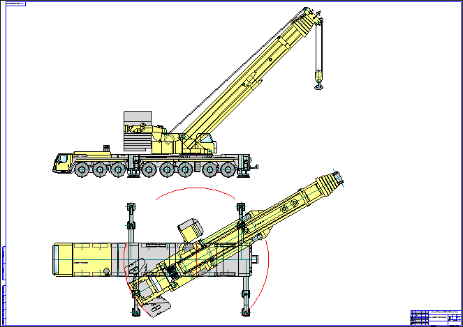 Схема автокрана вид сверху