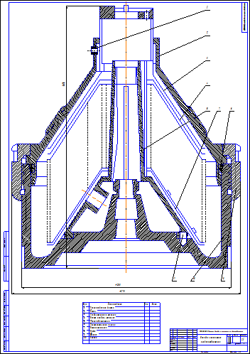 Схема барабана сепаратора сливкоотделителя